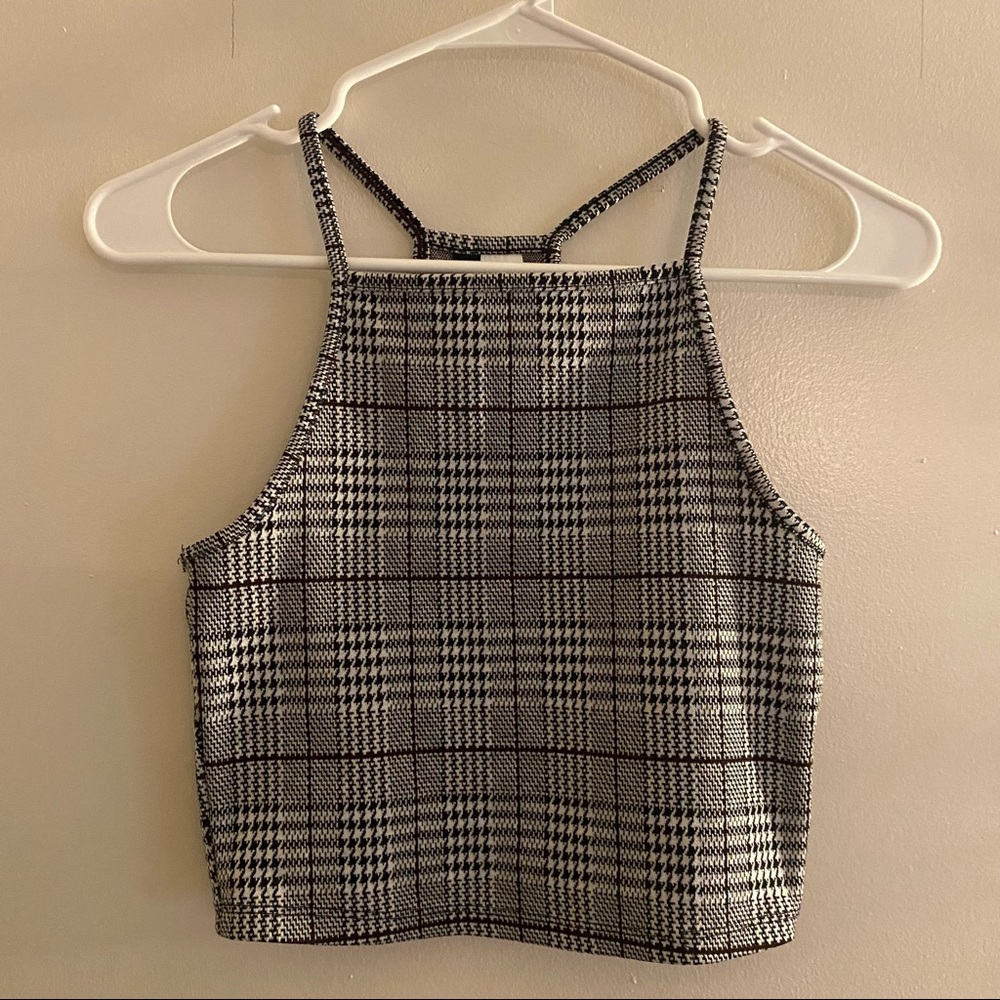 cropped halter tank top